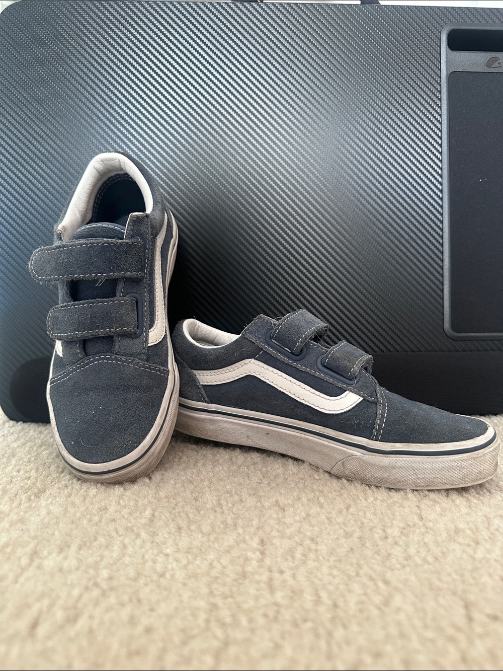 Kids Blue Velcro VANS